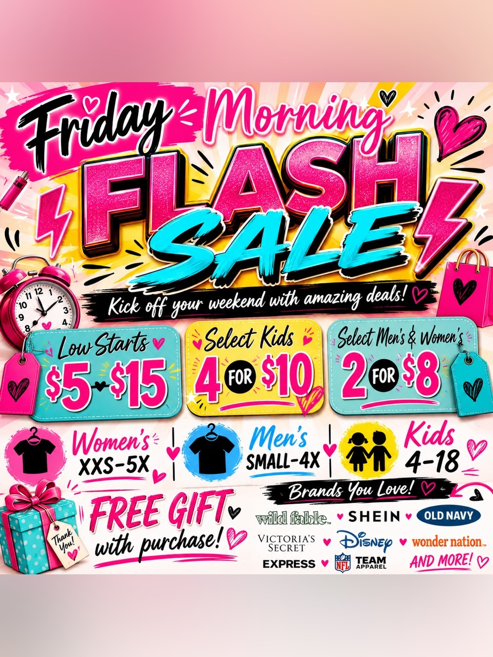Friday Morning Flash Sale| Like To Be Notified| Low Starts| Great Deals